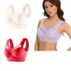 Conjunto de 3 Piezas Transfronterizo Talla Grande Sin Alambres Chaleco de Encaje Ropa Interior Delgado Recoge Lado Pecho Push-Up Sujetador Ajustable Fabricante