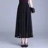 Falda Larga Morada Acampanada, Falda Holgada de Corte A, Adelgazante, Moderna, Versátil Falda de Lentejuelas