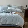 Nueva Colección Primavera/Verano 2026: Juego de Cama de Cuatro Piezas Jacquard Teñido en Hilo Grado A 100% Algodón Transpirable y Suave con la Piel Gasa de Doble Capa Algodón Lavado