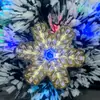 Decoración de Navidad de Copo de Nieve de Color Transparente Electrochapado de Plástico Cuentas de Luz LED Accesorios para Árbol de Navidad de Fibra Óptica Arreglo Navideño
