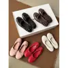 Temporada del Primer Encuentro: Zapatos de Ballet Dulces Estilo Girly para Mujer con Lazo y Volantes, Zapatos Individuales Planos de Suela Suave, Zapatos Rollo de Huevo