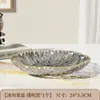Prato de Frutas Padrão Geleira de Luxo Leve para Sala de Estar de Casa Mesa de Centro Prato Display de Frutas e Lanches Prato de Lanches e Doces de Alto Valor