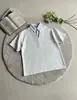 Camiseta tipo polo de alta calidad, estilo intelectual, falso dos piezas, Loka, capa de aire, a rayas, cuello en V, versátil, estilo "Old Money", manga corta