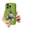 Funda de Teléfono para iPhone18Pro de Gato Blanco de Dibujos Animados Divertido y Perezoso con Cara Redonda, Textura Agradable al Tacto, Acabado Mate y Protección Anti-Caídas