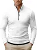 Nuevo Suéter de Punto con Media Cremallera y Cuello Alto Estilo Europeo y Americano para Primavera y Otoño, Moderno, Sencillo, Retro, Ropa de Exterior para Hombre