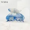 Wjia Francés Alto Sentido Color Acético Fantasía Lavabo Pinza de Garra Media Trasera Cabeza Pinza de Tiburón Mujer