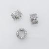 Cuentas sueltas de oro de 18 quilates con forma de estrella y diamantes, con agujero grande, espaciador, accesorios hechos a mano con cuentas.