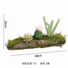 Barril de flores de corteza de musgo, arreglo floral, pequeños adornos, esquina de plantas, jardín de infantes, jardín interior, decoración de plantas verdes falsas
