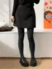 Fórmula Universal: Saia Elegante e Sofisticada de Lã de Seda para Mulheres, Outono e Inverno Cintura Alta Emagrecedora Linha A Aderente ao Quadril Calça Saia de Lã