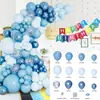 Venda Quente Transfronteiriça Série Oceano Azul Corrente de Balões kit Atacado Balão Espesso Fosco Suprimentos para Atmosfera de Feriado