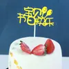 Tarjeta de Pasteles de Feliz Cumpleaños con Brillo para Bebé Decoración Saludable para Pasteles de Fiesta Crece Conmigo 1 Paquete