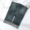 Pantalones Cigarrillo Gris Cemento para Mujer Otoño 2023 Nuevos de Cintura Alta Aspecto Adelgazante Empalmado Jeans Rectos de Nueve Puntos para Personas Bajas