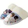 Novas Pantufas Peludas Transfronteiriças, Quentes, Antiderrapantes, Espessadas, Pantufas Casuais de Inverno para Casa para Homens, Pantufas de Algodão Plush para Casa para Mulheres