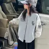 Chaqueta de Béisbol para Niñas 2026 Nuevo Estilo Otoño, Chaqueta Bordada con Letras para Niños Mayores, Cárdigan de Otoño Estilo Universitario
