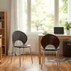 Silla de Comedor de Madera Nórdica, Silla con Forma de Concha, Taburete Vintage, Silla Simple para Uso Doméstico con Respaldo, Silla para Mesa de Comedor, Silla de Mesa de Centro Retro de Moda