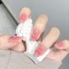 Broca plana de 5 mm con forma de hielo a través del amor, nuevos accesorios tridimensionales para uñas, broca de uñas Joker japonesa, joyería al por mayor