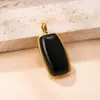 Colgante Individual Joyería de Acero Inoxidable Transfronteriza Fundición Geométrico Piedra Natural Accesorios para Collares Simple y Versátil Accesorios de Acero de Titanio Fábrica