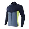 Talla Europea Transfronteriza Chaqueta Cardigan de Exterior con Cuello Alto Elástica Ajustada Ropa Deportiva Unisex Color Sólido Ropa