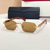 0362 Moda Transfronteriza Lujo G-Dragon Gafas de Sol Sin Montura Vacaciones Ct Tarjeta Hogar Protector Solar Acetato Cuadradas Unisex Gafas de Sol