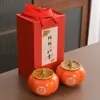 Bote de Té de Cerámica de Caqui, Bote de Que Todo Salga Bien, Bote para Dulces de Boda, Venta al por Mayor de Pequeños Regalos de Boda