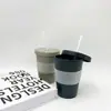 Taza de Pajita para Café de Moda Portátil Ecológica RPET Resistente a Altas Temperaturas Multiestilo Multicolor