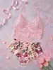 Conjunto de lencería sexy transfronterizo europeo y americano para Amazon y AliExpress, sujetador de encaje seductor transparente y falda corta para coquetear