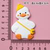 Sombrero de patito turbante patito amarillo funda de teléfono móvil DIY zuecos con agujero parche para refrigerador muñeca de silicona suave PVC accesorios