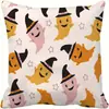 Nueva Funda de Almohada de Halloween Lino Estampado Cojín Lumbar Funda de Cojín Productos para el Hogar Transfronterizos Funda de Almohada Amazon Venta al por Mayor