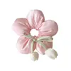 Goma para el pelo de cinta con flor de tulipán para coleta o moño, accesorio fotográfico súper lindo y dulce para mujeres