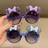 Óculos de sol de desenho animado com laço de cristal Coringa bebê óculos de sol fofos tendência moda infantil fábrica atacado novo