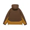 Yidao Vintage 25 Invierno Nuevo Americano Exterior Retro 90 Plumón de Pato Blanco Bloque de Color con Capucha Chaqueta Abrigo