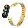 Adequado para Pulseira Xiaomi Mi Band 11, Compatível com Mi Band 10/9/8, Cabeça de Metal Universal, Aço Inoxidável Sólido, Design de Link de Bambu, Elo Único