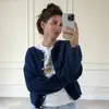 Nuevo Suéter Cardigan de Felpa de Botones Sencillos Estilo Perezoso Chic Suave Europeo y Americano Transfronterizo Otoño/Invierno 2026 para Mujer