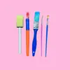 Pincel Esponja para Pintura Infantil, Rolo para Grafite, Pincel de Tinta, Vários Carimbos de Esponja Coloridos, Ferramentas Criativas Educacionais para Colorir