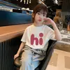Camisetas de Algodón Puro de Manga Corta para Niñas, Estilo Verano 2026, Holgadas, Amigables con la Piel, Transpirables, Modernas y con Estilo