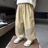 Pantalones de Malla Bordados con Letras para Niños, Anti-Mosquitos, Estilo Coreano, Delgados, Frescos, Casuales, Pantalones Largos para Bebé, Exportación