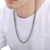 Colar Corrente de Quilha Tendência de Nicho Hip Hop Rock Boate Banhado a Ouro Corrente Positiva e Reversa Aço Titânio Colar Masculino e Feminino