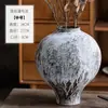 Olla de Cerámica para Alojamiento Nuevo Estilo Chino Maceta de Cerámica Maceta para Flores Secas Decoración del Hogar Jarrón de Cerámica Gruesa Cerámica Vintage