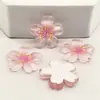 Flores de Cerejeira Transparentes Coloridas Acessórios de Resina DIY Cola de Creme Capa de Celular Grampo de Cabelo Joia Patch Material