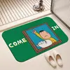 Alfombra Absorbente de Baño Abstracta de Dibujos Animados Tapete Antideslizante para Inodoro Alfombrilla para Pies de Entrada Barro de Diatomeas Secado Rápido Resistente a la Suciedad Fácil de Limpiar