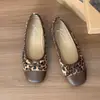 Bailarinas de Tacón Oculto Estilo Francés con Lazo para Mujer, Nuevo Modelo 2026, Punta Cuadrada, Boca Baja, Zapatos de Salón Inspirados en Chanel, Mocasines