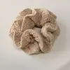 Scrunchie de Tricô Vazado Estilo Francês, Elástico de Cabelo Versátil Vintage para Mulheres, Toque de Luxo, Novo Acessório de Cabelo Outono/Inverno 2025