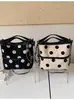 Bolso Tote de Lona de Lunares Estilo Coreano de Nicho de Gran Capacidad para Mujer 2026 Verano Nuevo Bolso de Hombro Cruzado Exquisito para el Trabajo