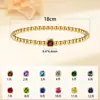 Amazon Transfronterizo Doce Pulseras de Piedras de Nacimiento, de Moda, Sencillas, Personalizadas, Pulseras Casuales de Bolas Doradas, Cuerda Elástica, Regalos para Mujeres