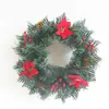 Amazon Venta al por mayor de fabricantes transfronterizos Coronas de Navidad, Coronas Artificiales de Ratán, Flores Decorativas de Navidad