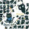 50 Compras Directas Transfronterizas Lindos Pegatinas de Dibujos Animados para Diario de Gato Negro Taza de Agua de Gato Negro Cuaderno Pegatinas Impermeables de PP