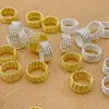 Joyería para Trenzas Sucias de Hip Hop Anillo para el Cabello de Trenza Sucia con Galvanizado de Hierro Anillo para el Cabello de Trenza Material para Accesorios de Cabello DIY