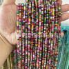3 x 4MM cuentas de ábaco facetadas piedra natural jade blanco teñido accesorios para joyería DIY collar pulsera en stock al por mayor