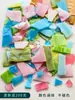Mosaico de Recortes de Lámina de Mica Vidrio de Colores Translúcido Transparente Fragmentos Irregulares Hecho a Mano