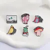 Broche Serie Animales de Dibujos Animados Forma de Hongo Cerdo Oveja Loro Ratón Dinosaurio Insignia Accesorios para Ropa
